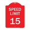 Signmission Designer Series Sign-Speed Limit 15 Mph, Red & White Aluminum Sign, 18" x 24", RW-1824-22879 A-DES-RW-1824-22879 - alternate 1